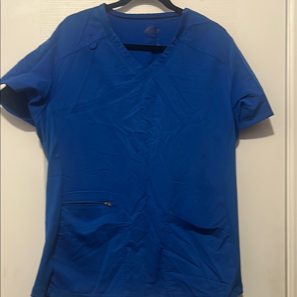 Blue Dickies Short Sleeve Scrub Top